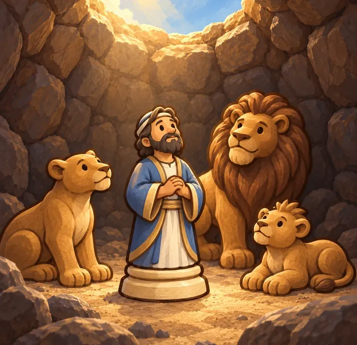 The story of Daniel told with chess pieces, picture 2 of 3