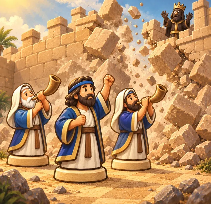 The story of Jericho told with chess pieces, picture 3 of 3